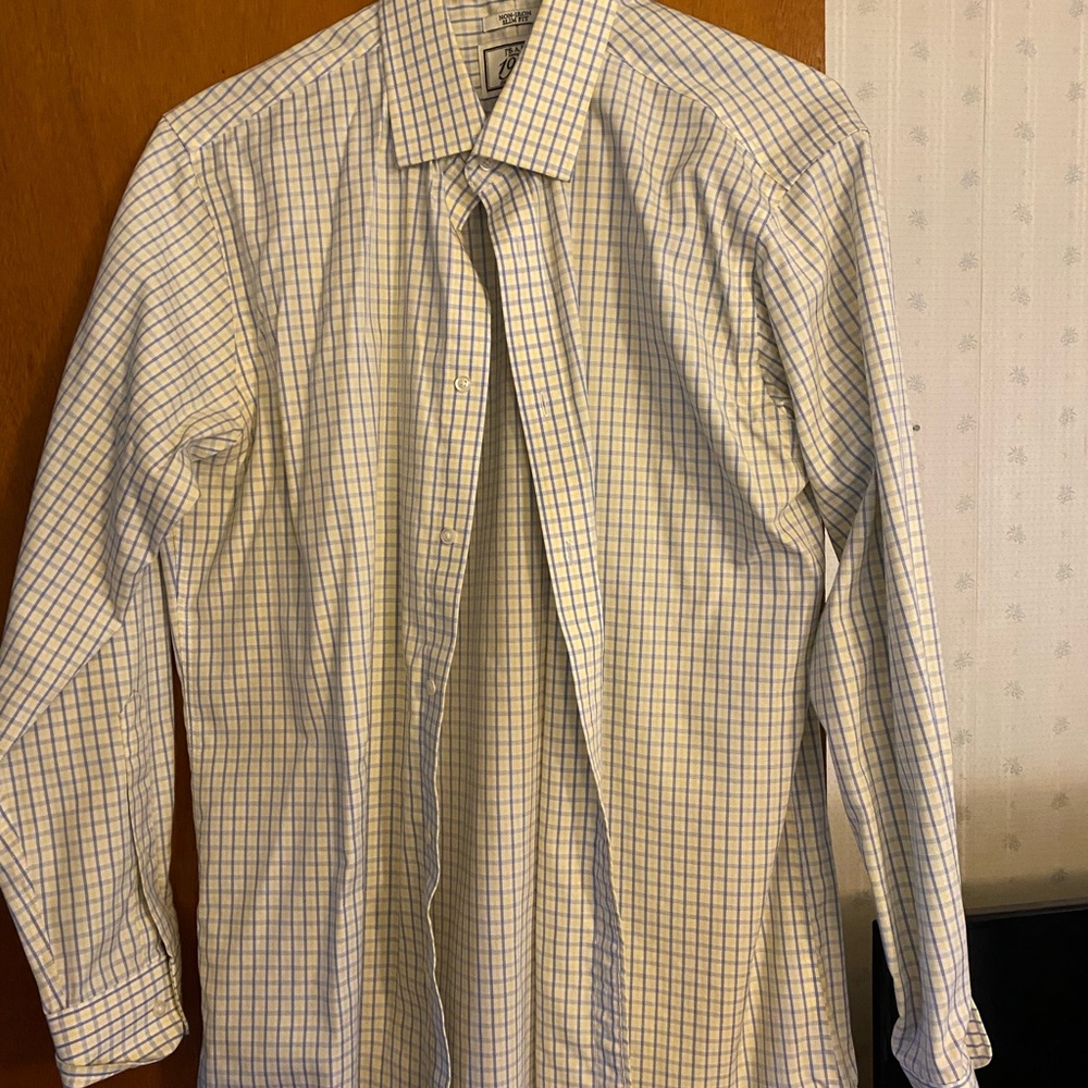 Yellow Plaid Dress Shirt